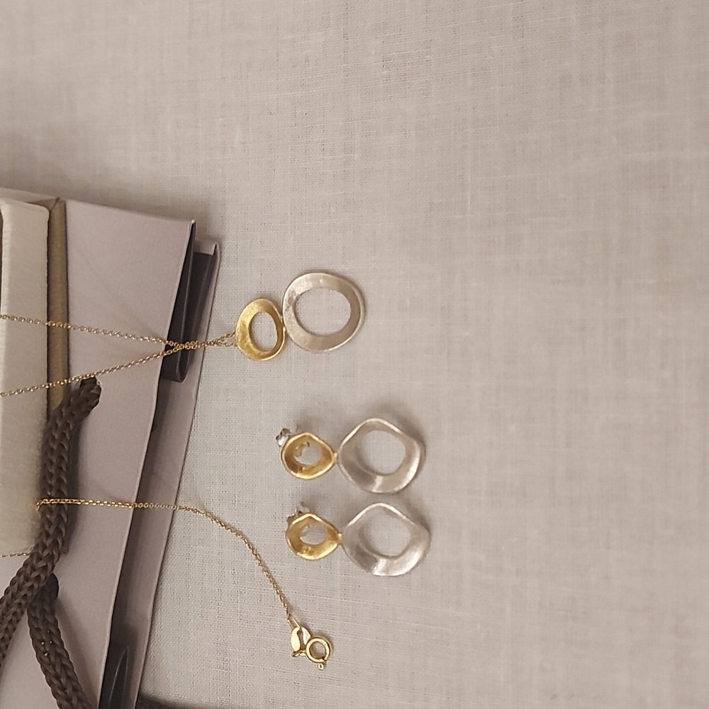 NEW Necklace &Earrings. Pure 925 Silver Handmade by Silversmith